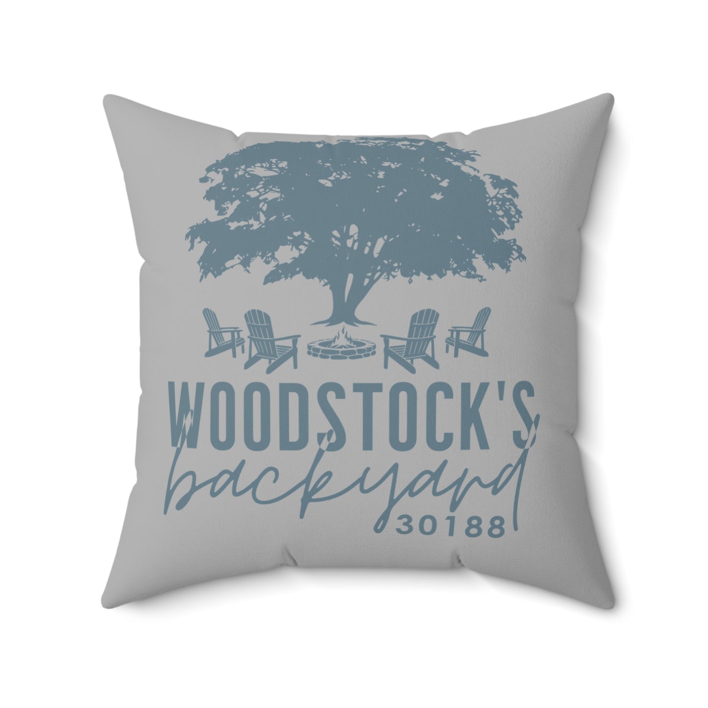 Woodstocks Backyard Throw Pillow - 2 Colors in 1