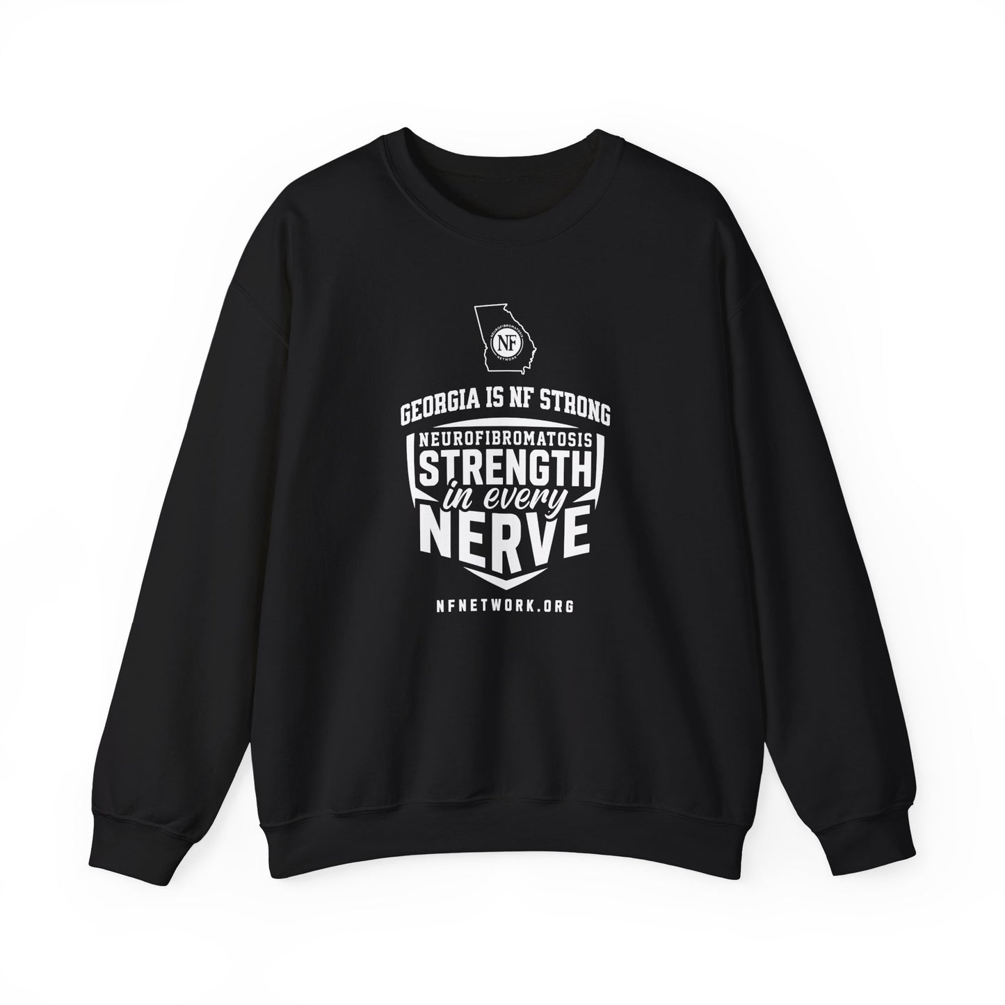 Crewneck Sweatshirt — "Strength in Every Nerve" Georgia Neurofibromatosis Awareness