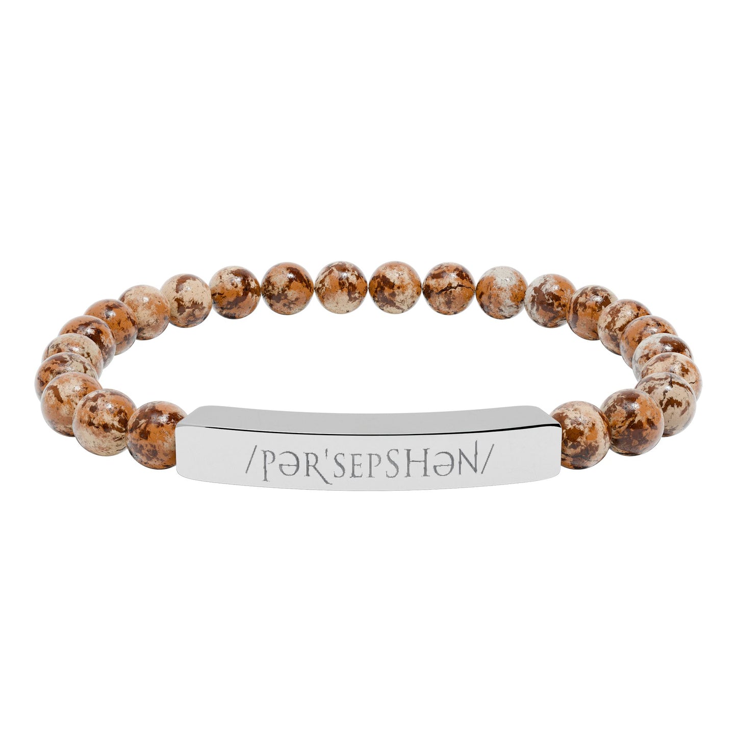 Engraved Natural Stone Bar Bracelet – Perception