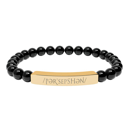 Engraved Natural Stone Bar Bracelet – Perception
