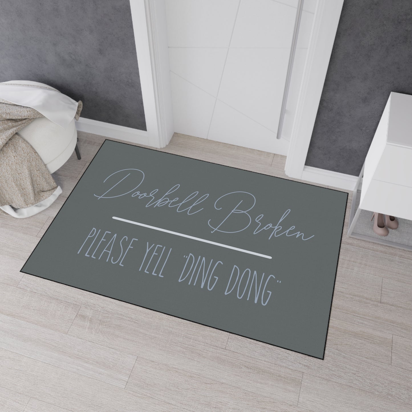 Welcome Mat Yell Ding Dong