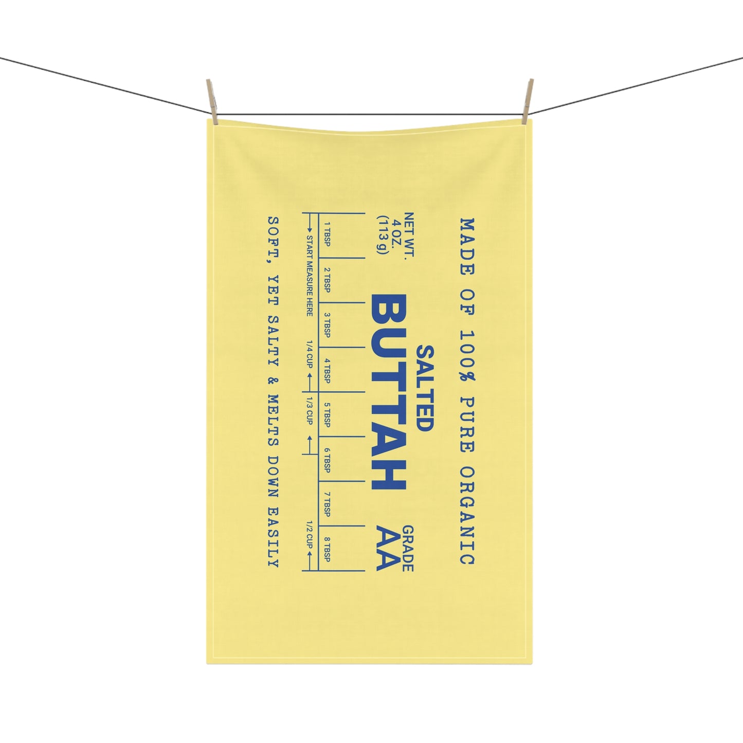 Salted Butter Tea Towels, Kitchen Decor with a hint of chef humor, Funny baking hand towel