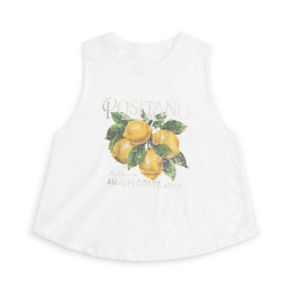 Positano Lemon Crop Top — Amalfi Coast Graphic Tank