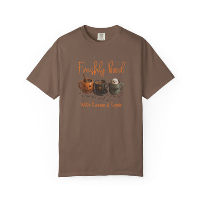 Freshly Brewed Scream & Sugar Coffee Halloween T-Shirt