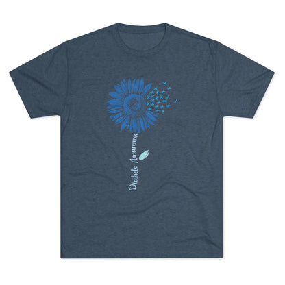 T1D Awareness Sunflower Tee — Front & Back Diabetes Support Shirt