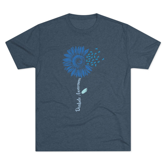 T1D Awareness Sunflower Tee — Front & Back Diabetes Support Shirt