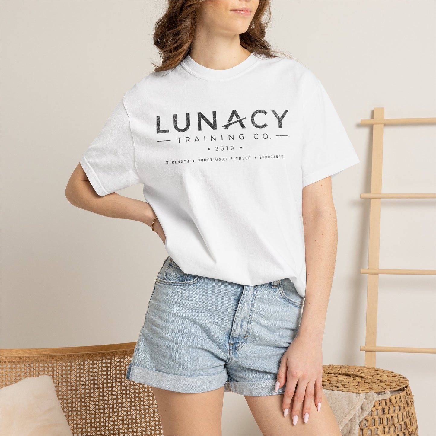 Lunacy Training Co. Logo T-Shirt — Vintage Fitness Tee