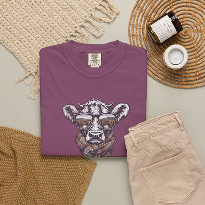 Rustic Fall Cow Cozy Tee