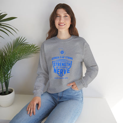 Crewneck Sweatshirt — "Strength in Every Nerve" Georgia Neurofibromatosis Awareness