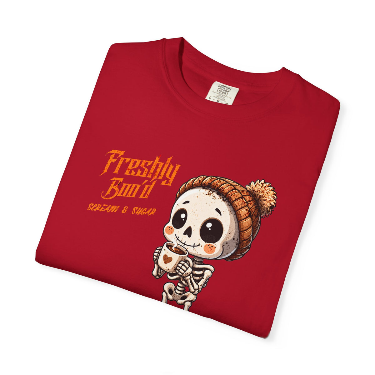 Cute Skeleton “Freshly Boo’d Coffee” Halloween T-Shirt