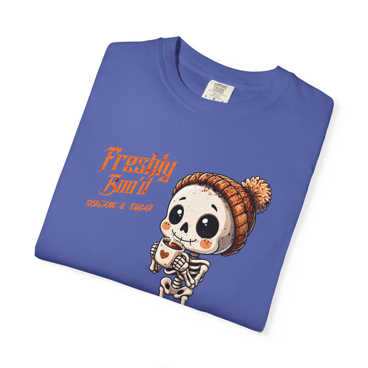 Cute Skeleton “Freshly Boo’d Coffee” Halloween T-Shirt