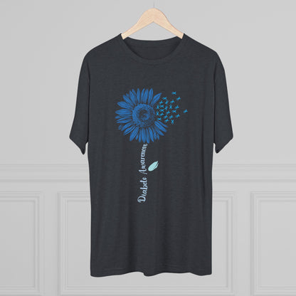 T1D Awareness Sunflower Tee — Front & Back Diabetes Support Shirt