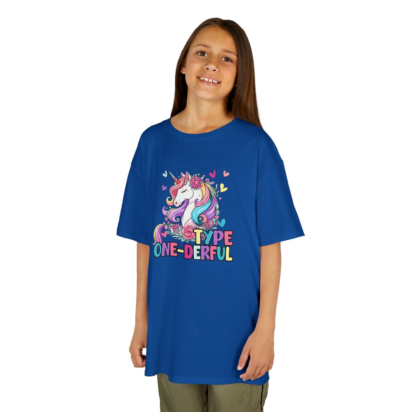 Kids T-Shirt — "Type One-derful" T1D Unicorn Tee