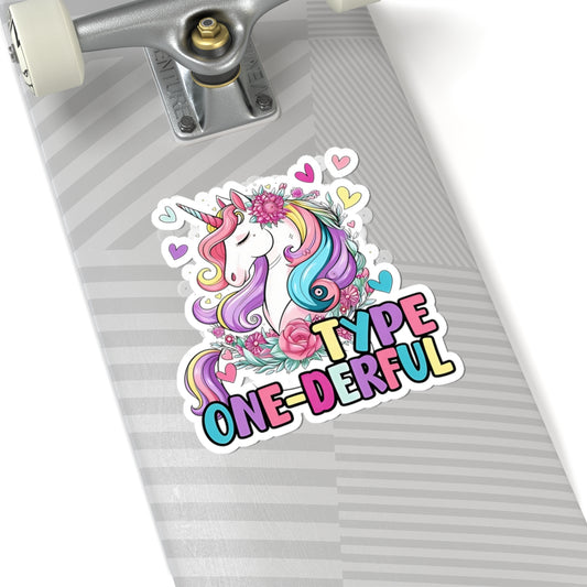 Type One-Derful Unicorn Sticker