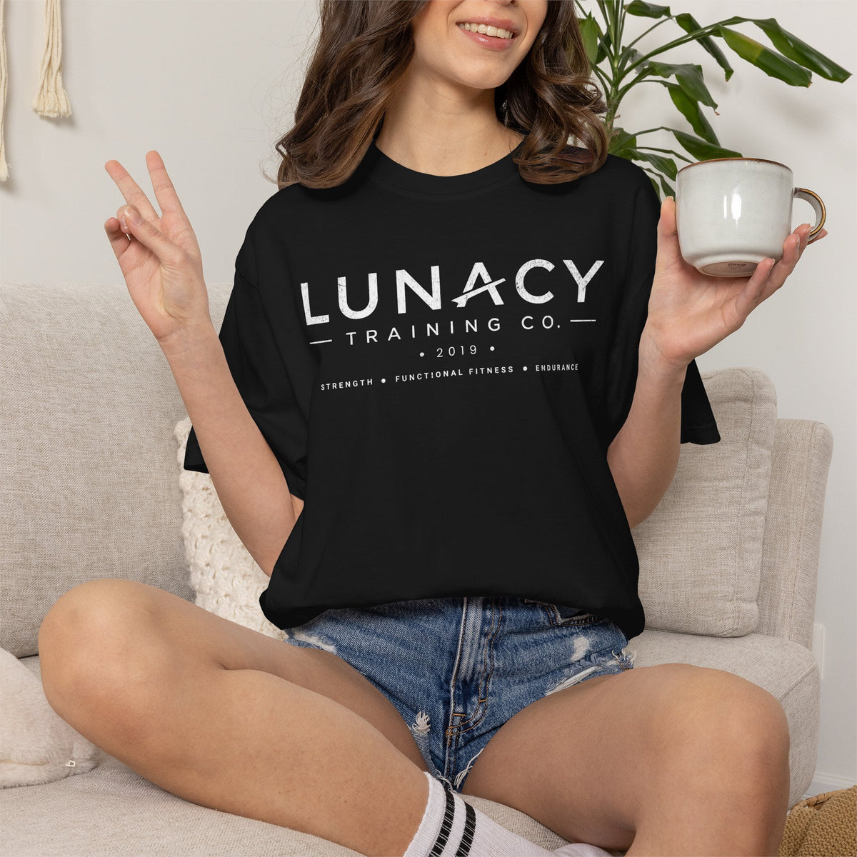Lunacy Training Co. Logo T-Shirt — Vintage Fitness Tee