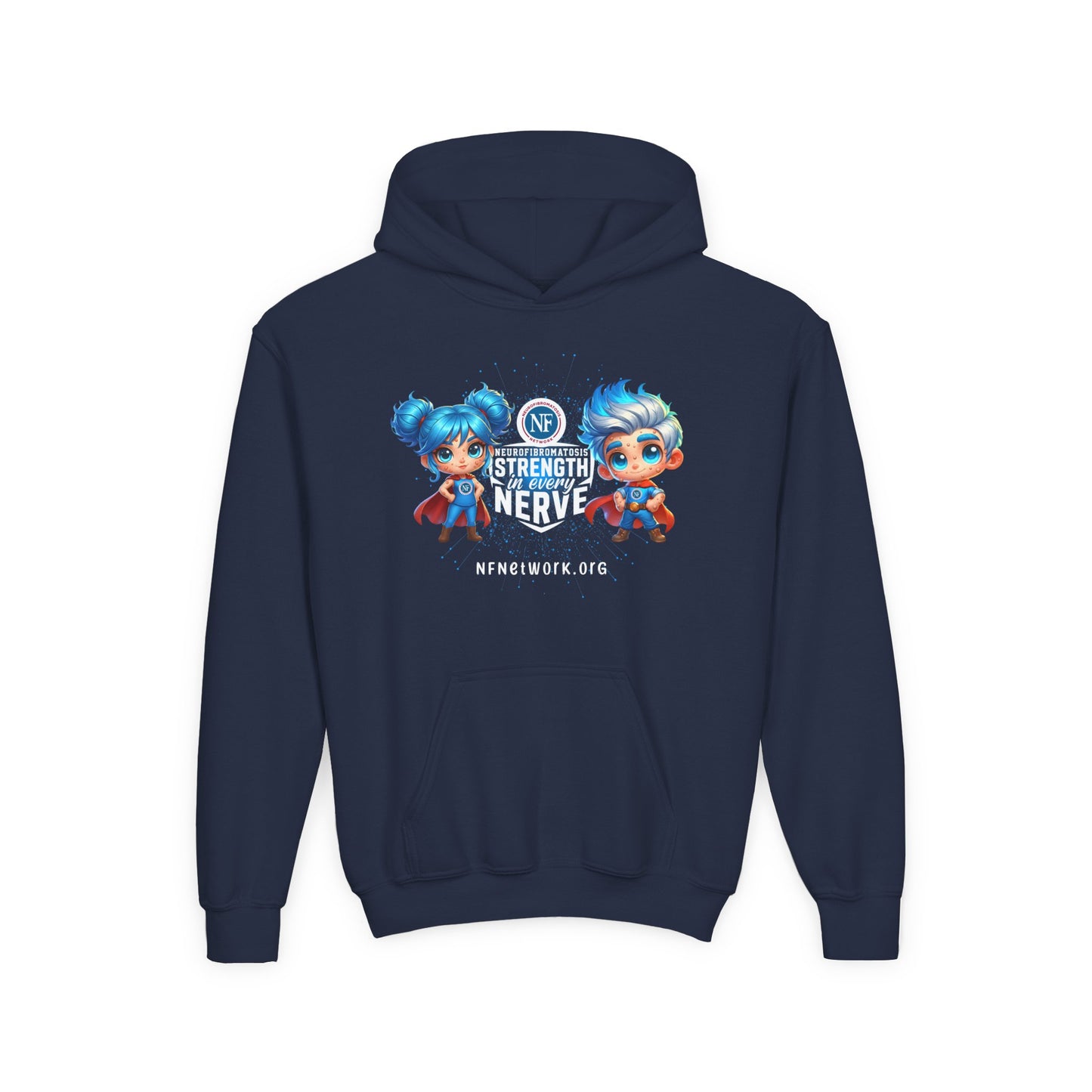 NF Superhero Kids Hoodie — "NF Strong: Strength in Every Nerve"