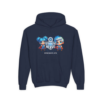 NF Superhero Kids Hoodie — "NF Strong: Strength in Every Nerve"