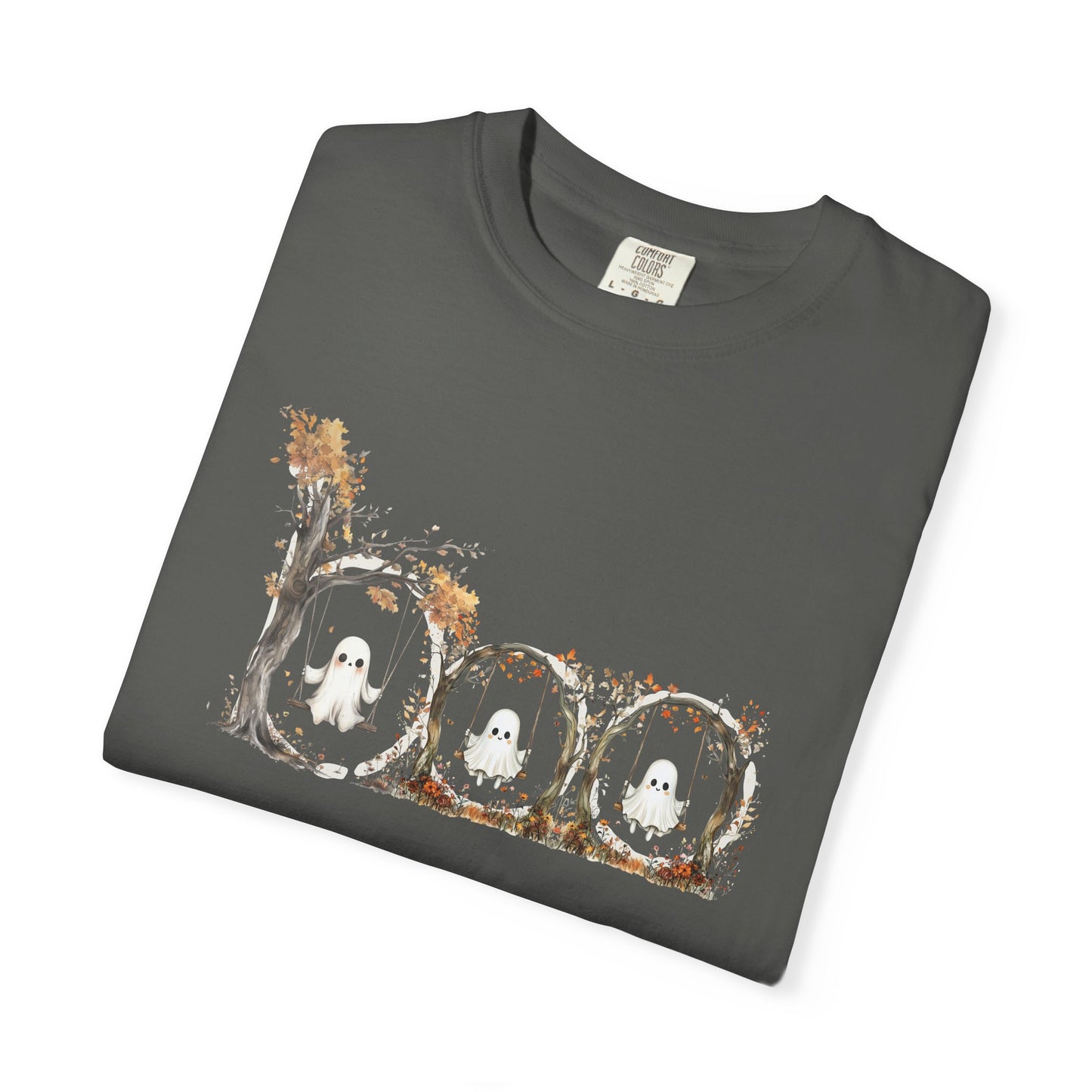 Rustic Unisex Garment-Dyed Boo T-Shirt for Fall