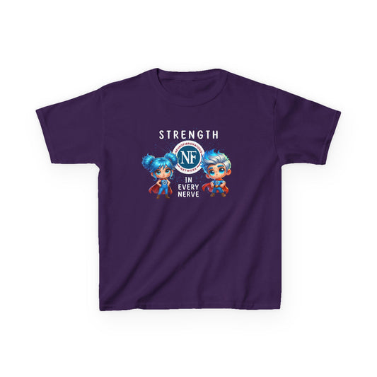 Kids T-Shirt — 'Strength in Every Nerve' Superhero Characters Tee