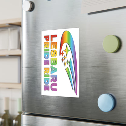 Lesbaru Pride Ride Vinyl Sticker, Subaru Enthusiasts, Outdoor Use, Kiss-Cut Vinyl Decal, Car Decal, Bumper Sticker, Water Resistant