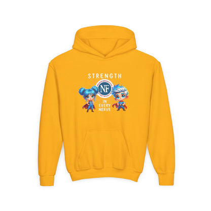 "Strength in Every Nerve" Cartoon Kids Hooded Sweatshirt
