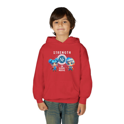 "Strength in Every Nerve" Cartoon Kids Hooded Sweatshirt