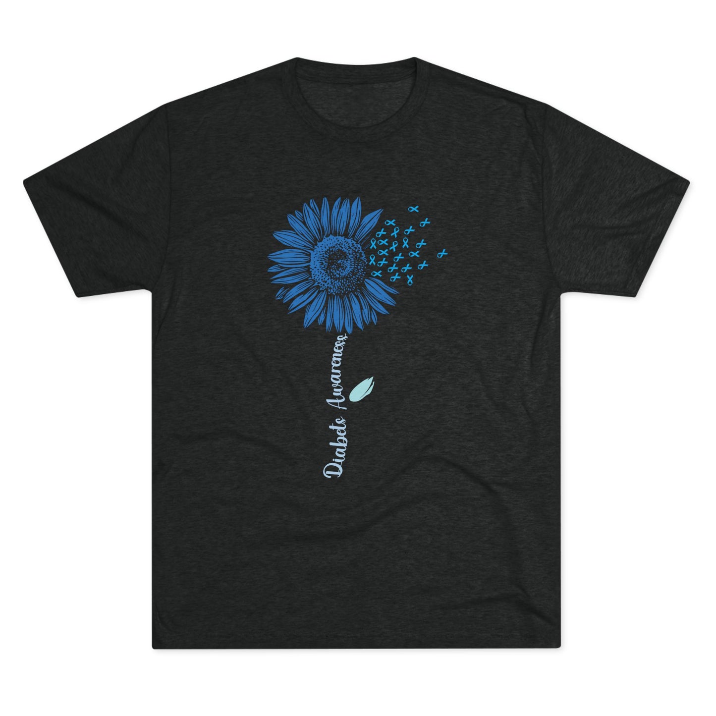 T1D Awareness Sunflower Tee — Front & Back Diabetes Support Shirt