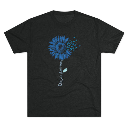 T1D Awareness Sunflower Tee — Front & Back Diabetes Support Shirt