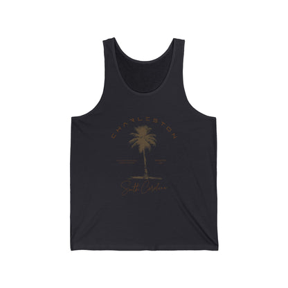 Charleston Palm Tank Top — Vintage Coastal Beach Vacation Tank