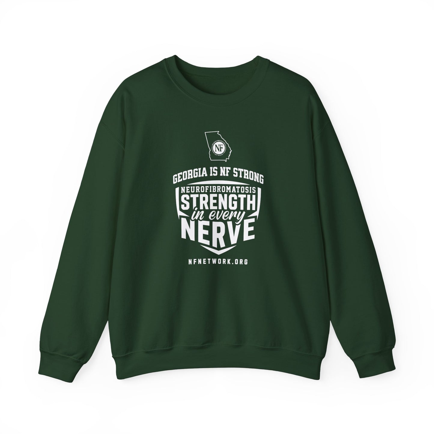 Crewneck Sweatshirt — "Strength in Every Nerve" Georgia Neurofibromatosis Awareness