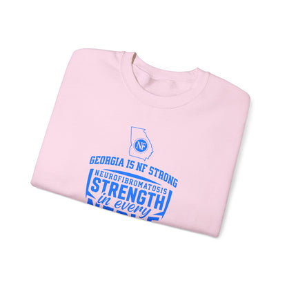 Crewneck Sweatshirt — "Strength in Every Nerve" Georgia Neurofibromatosis Awareness