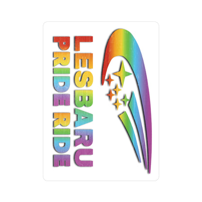 Lesbaru Pride Ride Vinyl Sticker, Subaru Enthusiasts, Outdoor Use, Kiss-Cut Vinyl Decal, Car Decal, Bumper Sticker, Water Resistant