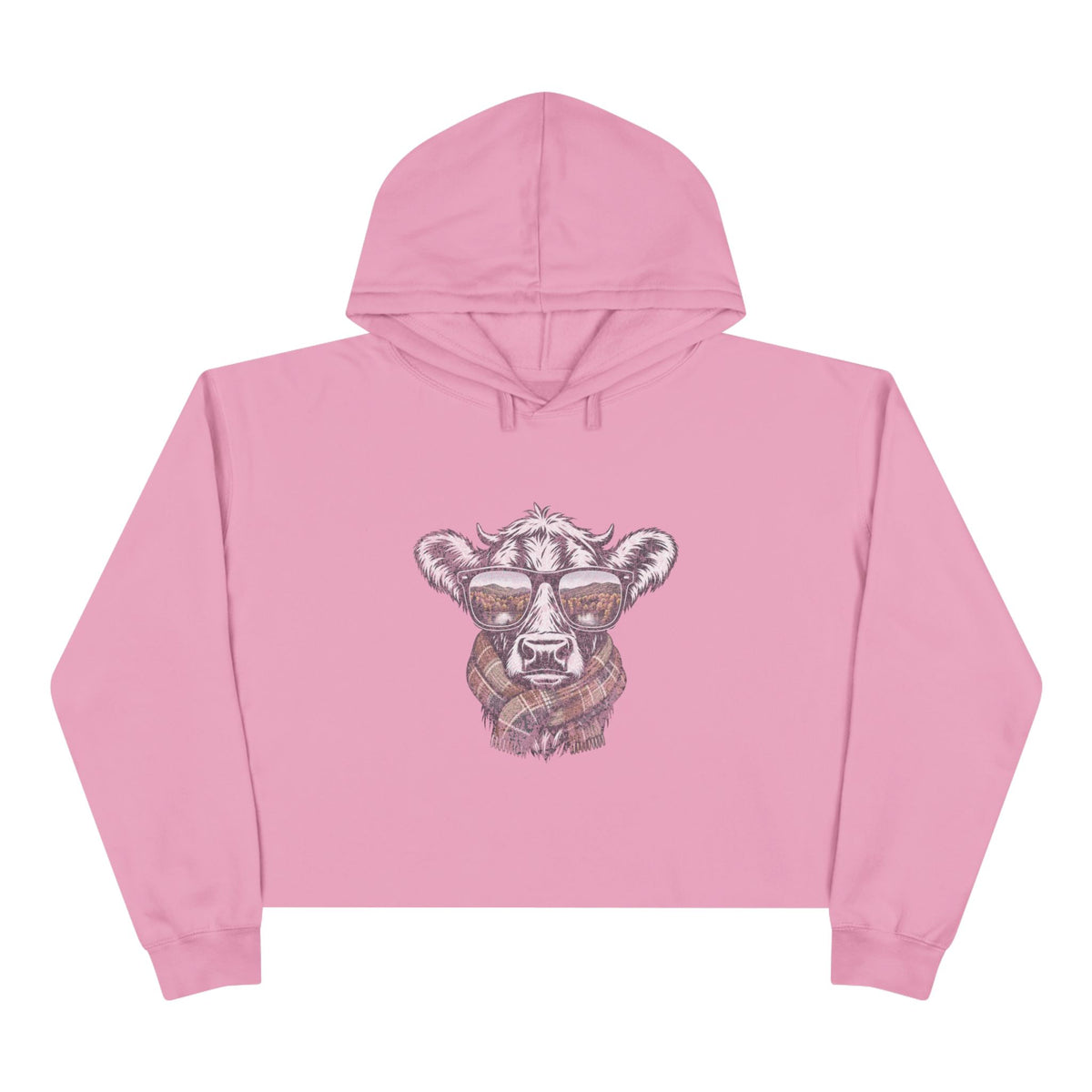 Fall Season Cow Crop Hoodie