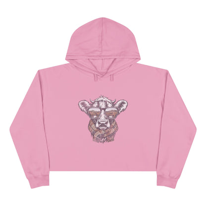 Fall Season Cow Crop Hoodie