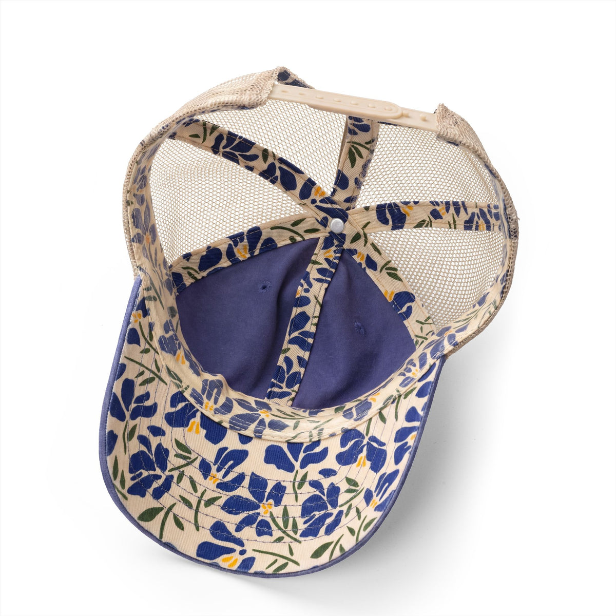 Washed Mesh-Back Ponytail Hat with Black LUNACY embroidery