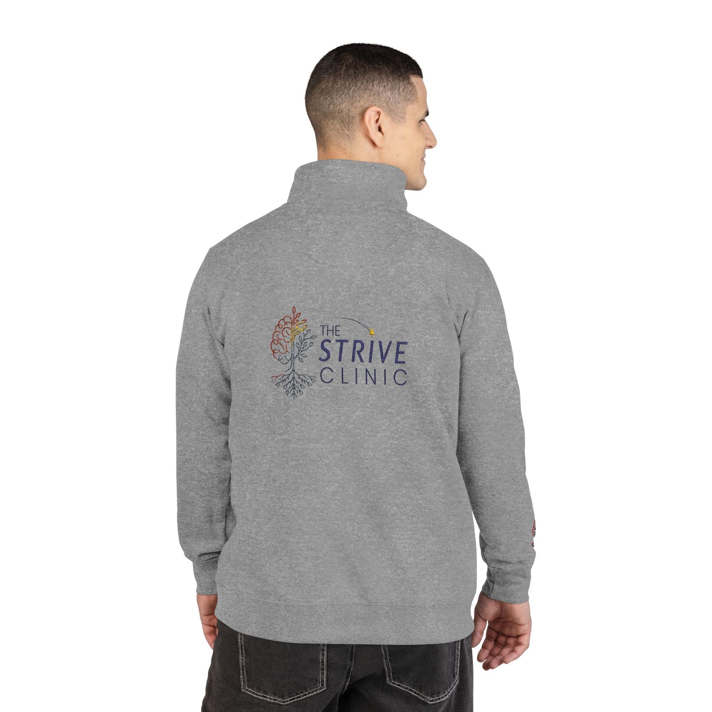 Cotton Heritage Embroidered Quarte Zip Fleece Pullover  - Strive