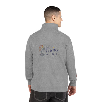 Cotton Heritage Embroidered Quarte Zip Fleece Pullover  - Strive