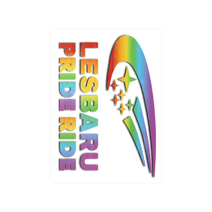 Lesbaru Pride Ride Vinyl Sticker, Subaru Enthusiasts, Outdoor Use, Kiss-Cut Vinyl Decal, Car Decal, Bumper Sticker, Water Resistant