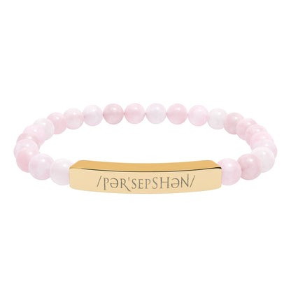Engraved Natural Stone Bar Bracelet – Perception