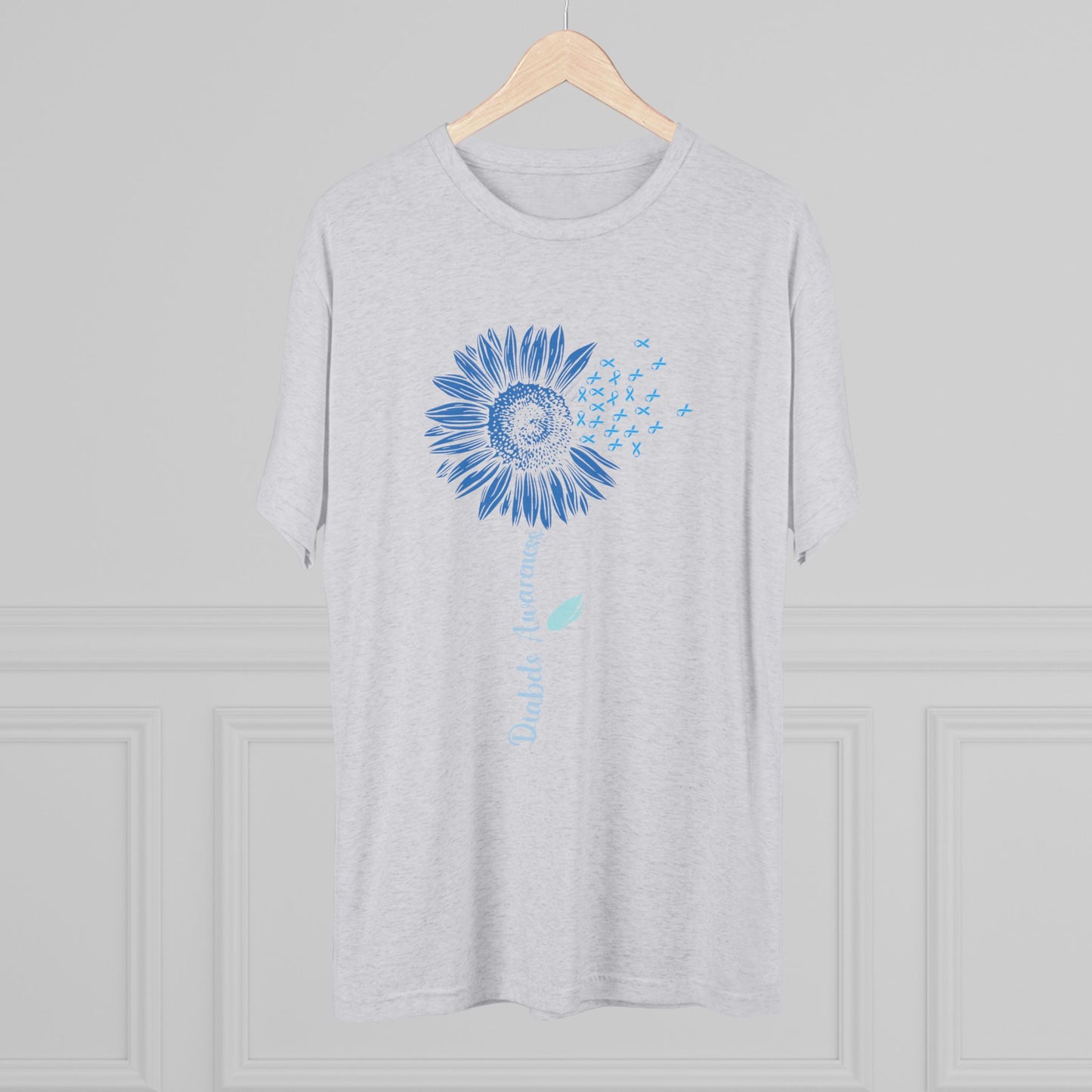 T1D Awareness Sunflower Tee — Front & Back Diabetes Support Shirt