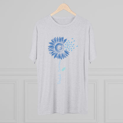 T1D Awareness Sunflower Tee — Front & Back Diabetes Support Shirt