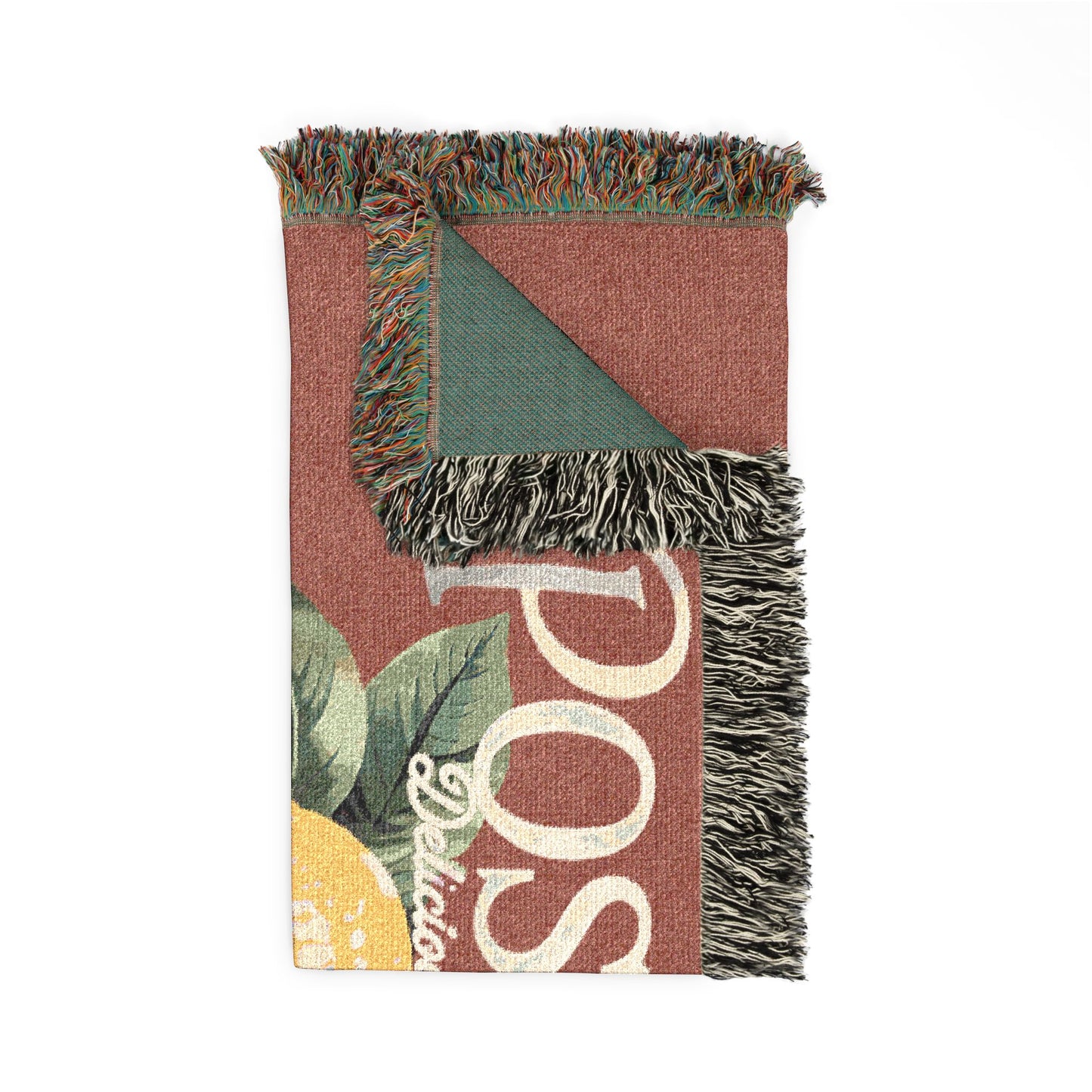 Positano Amalfi Coast Lemon Woven Blanket — Italian Citrus Throw