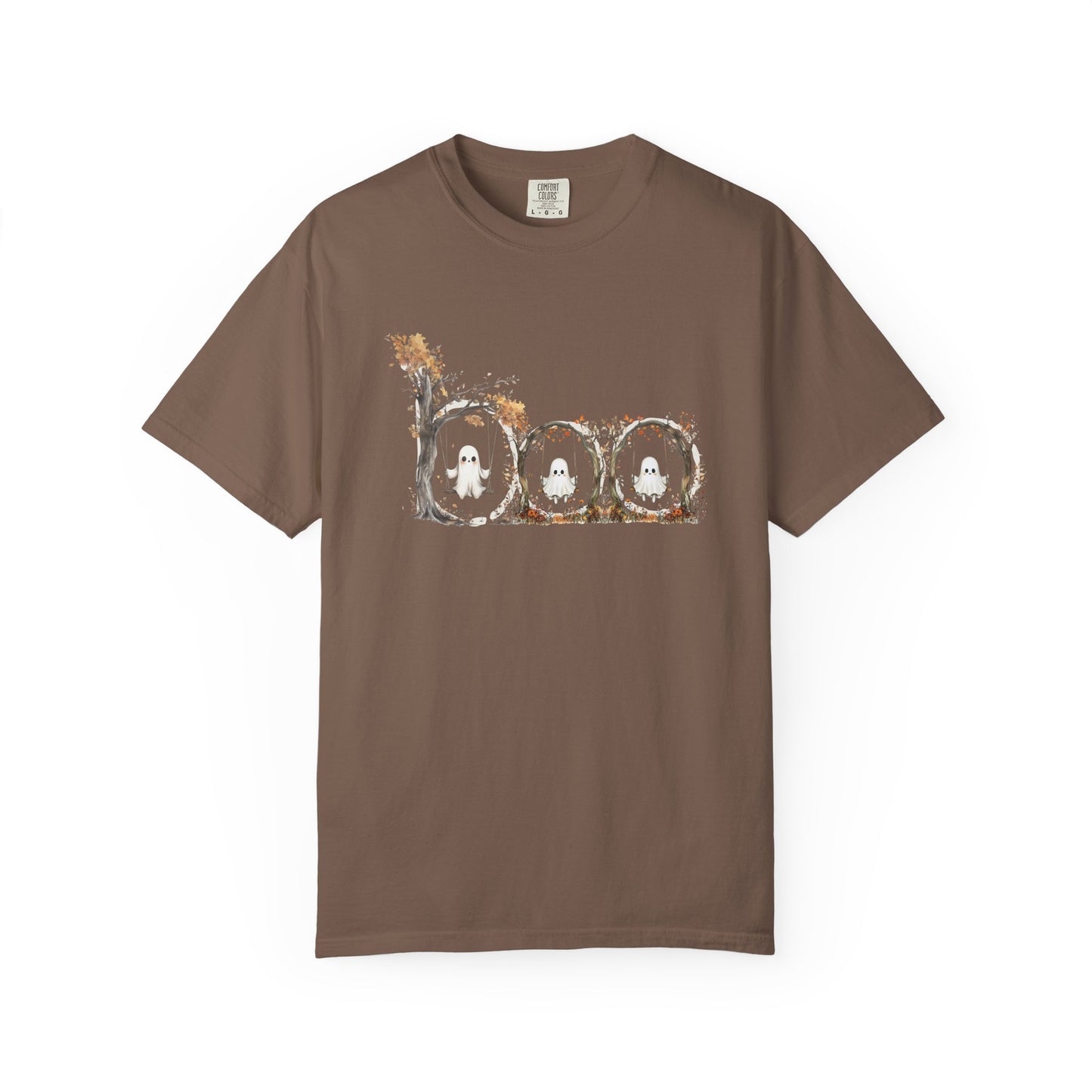 Rustic Unisex Garment-Dyed Boo T-Shirt for Fall