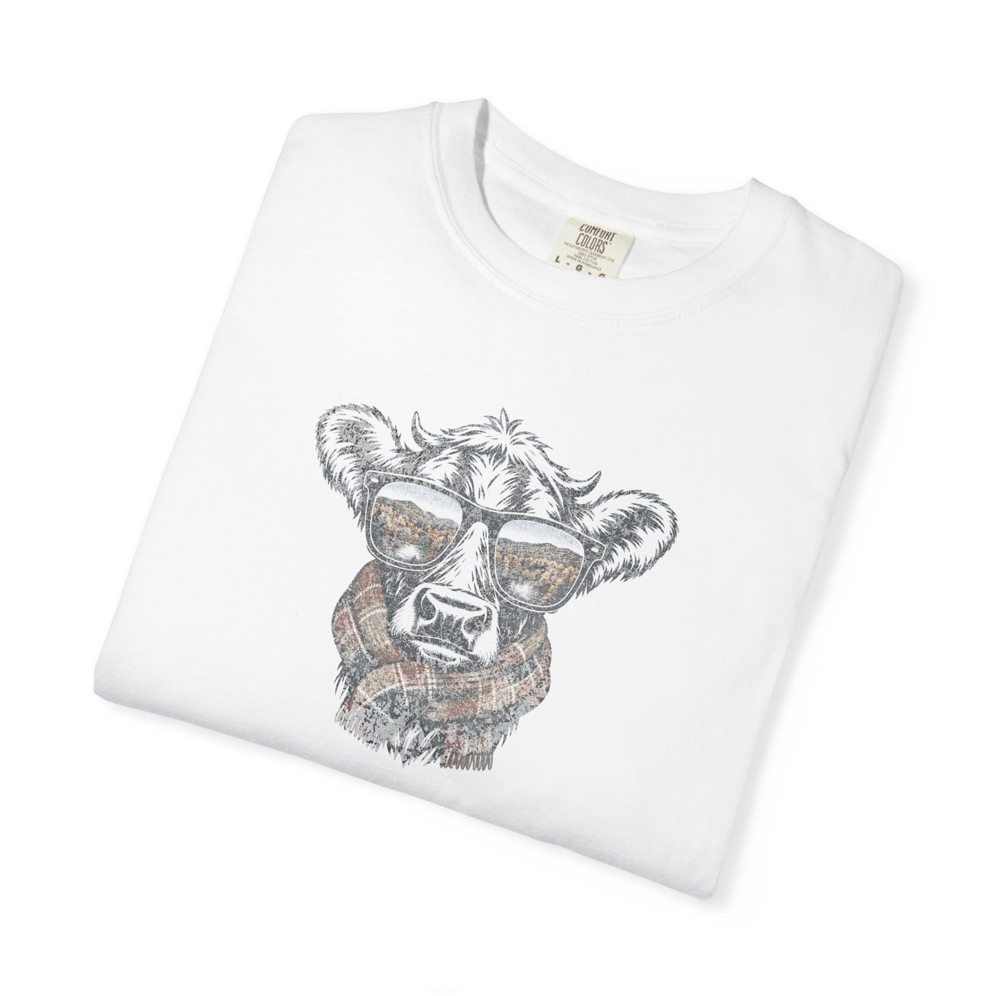 Rustic Fall Cow Cozy Tee