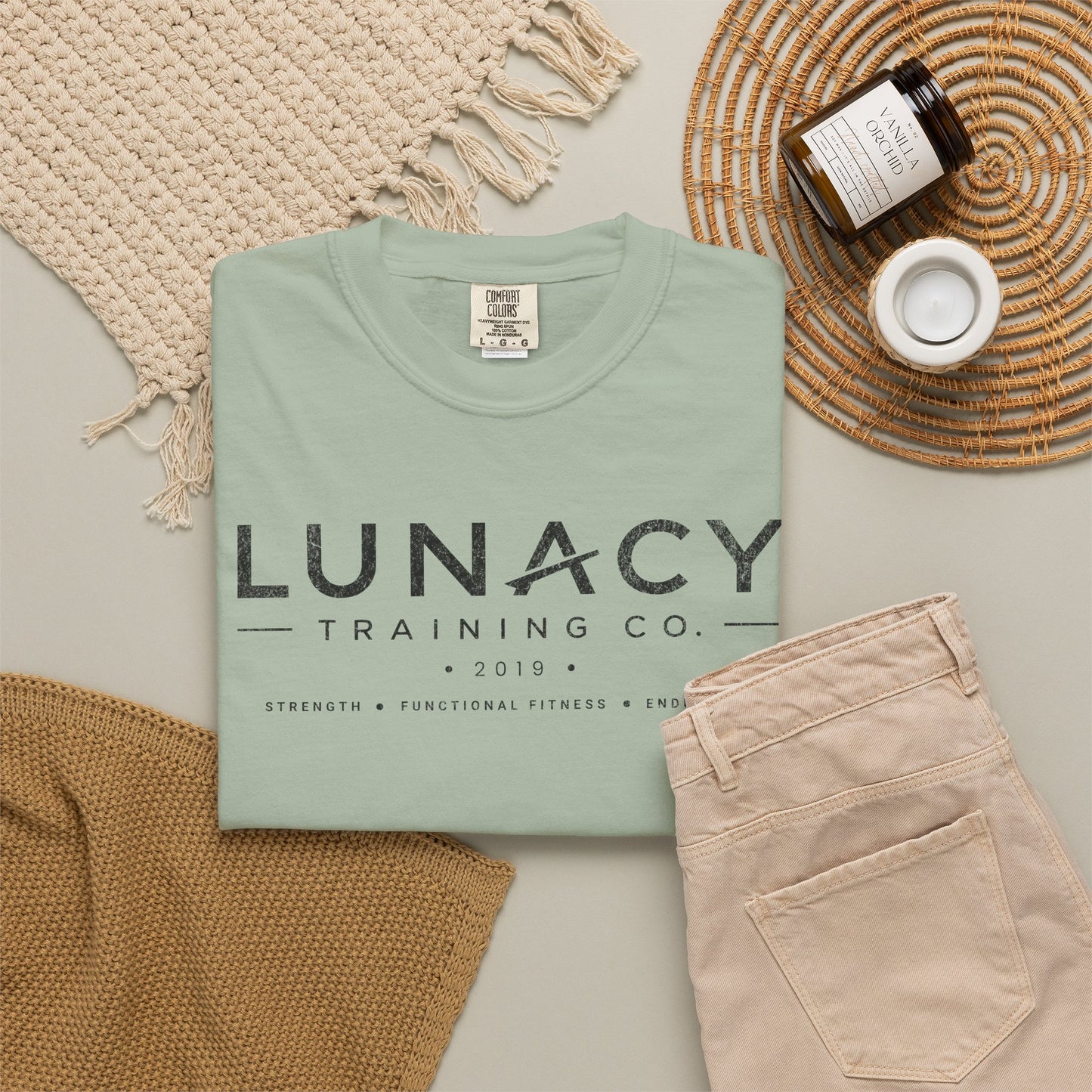 Lunacy Training Co. Logo T-Shirt — Vintage Fitness Tee