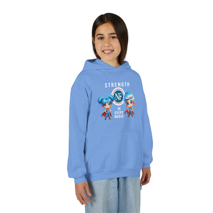 "Strength in Every Nerve" Cartoon Kids Hooded Sweatshirt