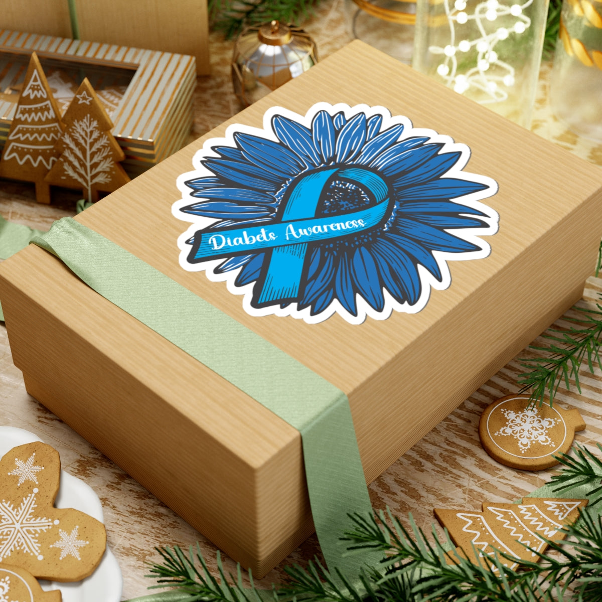 Diabetes Awareness Sunflower Sticker