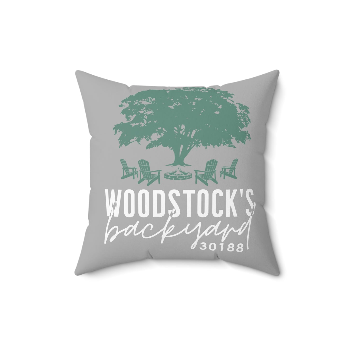 Woodstocks Backyard Throw Pillow - 2 Colors in 1