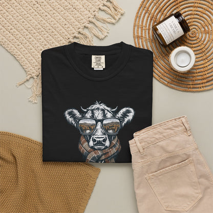Rustic Fall Cow Cozy Tee