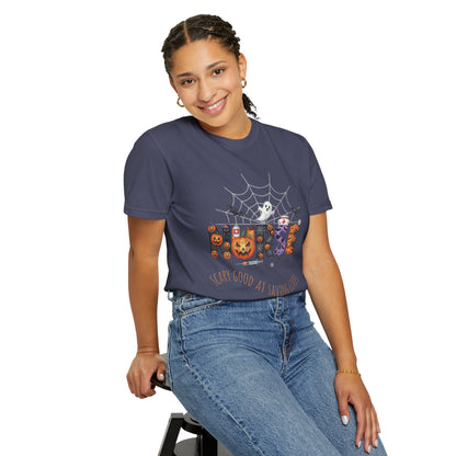 Halloween Nurse RN Garment Dyed Tee